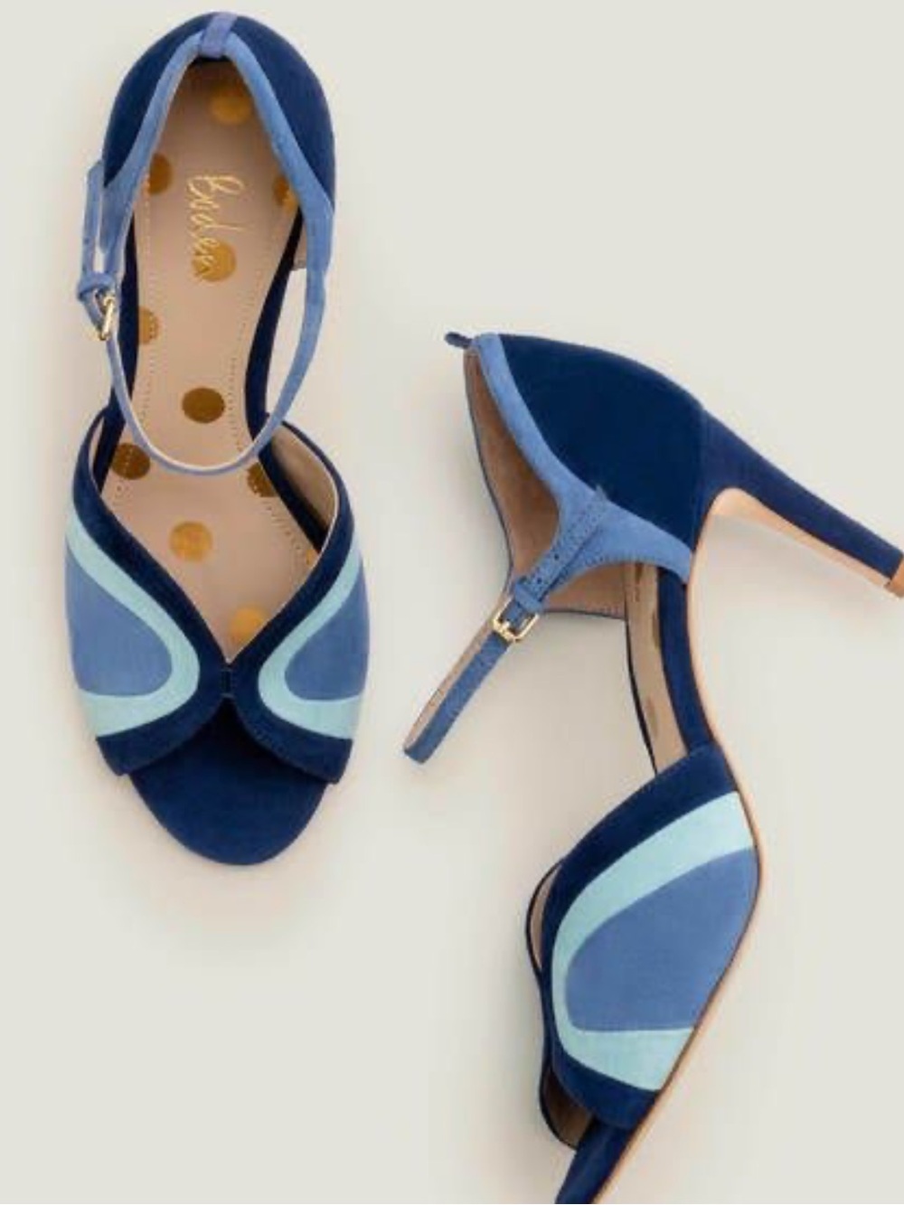 NEW Boden Blue Eugenie Heels Size 39